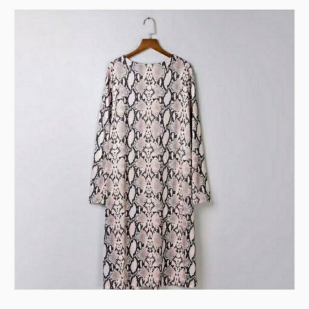 Pink Snakeprint Opened Kimono / Cardigan / Duste - Picture 2 of 8